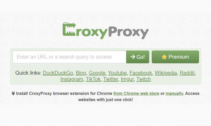 croxyproxy di browser chrome