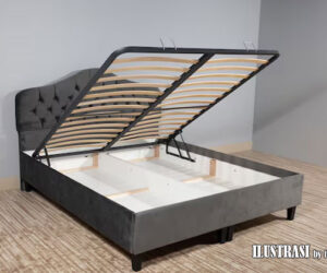 tempat tidur dengan penyimpanan